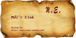 Mór Elek névjegykártya