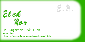 elek mor business card