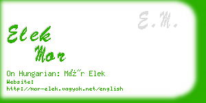 elek mor business card